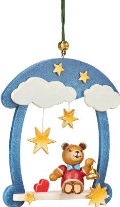 Hubrig Volkskunst Christbaumschmuck*Christbaumschmuck Teddy Schaukel zum Hängen von