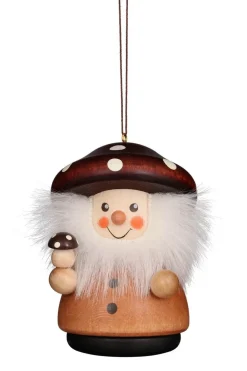 Christian Ulbricht Neuheiten | Christbaumschmuck*Christbaumschmuck Wackelmännchen Pilzmännle, natur von