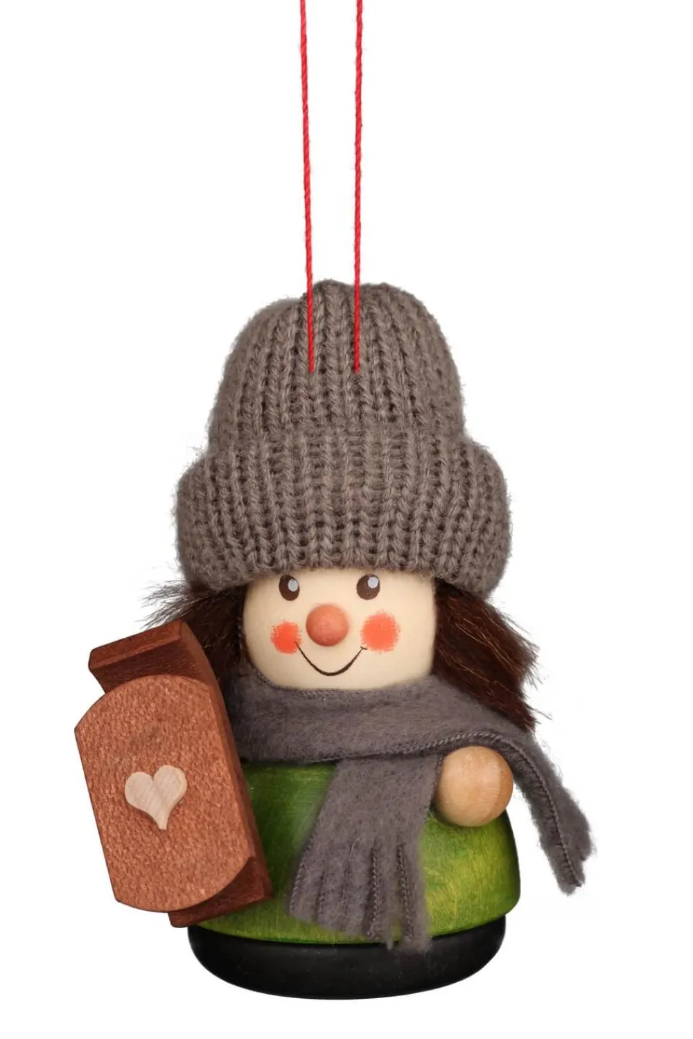 Christian Ulbricht Christbaumschmuck*Christbaumschmuck Wackelmännchen Rodler, 8 cm von
