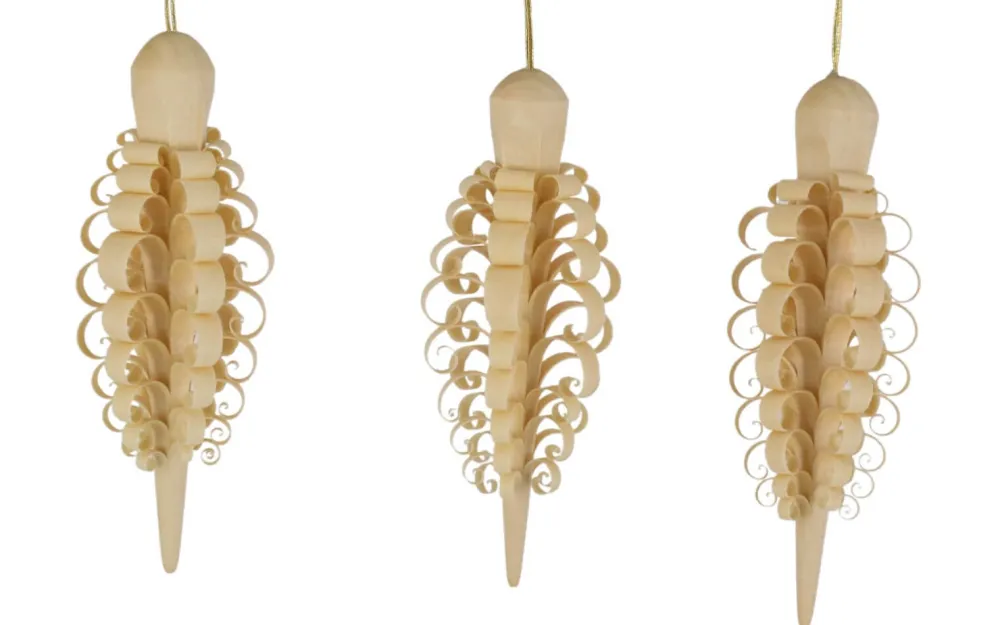 Martina Rudolph Christbaumschmuck*Christbaumschmuck Zapfen zum Hängen, 3 Stück von