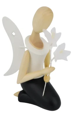 Holzkunst Gahlenz Engel & Bergmann*Engel - Sternkopf mit Glockenblume, knieend, 13 cm von
