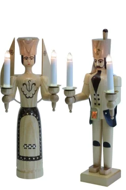SEIFFENcom by Nestler GmbH Neuheiten | Bestseller*Engel und Bergmann mit Bauchlampe, 38 cm, elektrisch beleuchtet, von SEIFFEN.COM