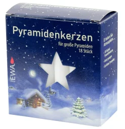 Ebersbacher Kerzenfabrik GmbH Neuheiten | Pyramidenkerzen*EWA Pyramidenkerzen, Ø 17,2 mm mit 18 Stück in