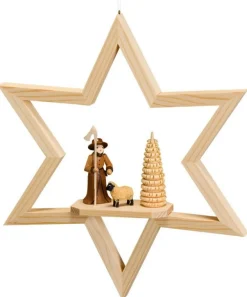 Robbi Weber Fensterdeko Weihnachten*Fensterdeko Stern mit Schäfergruppe von