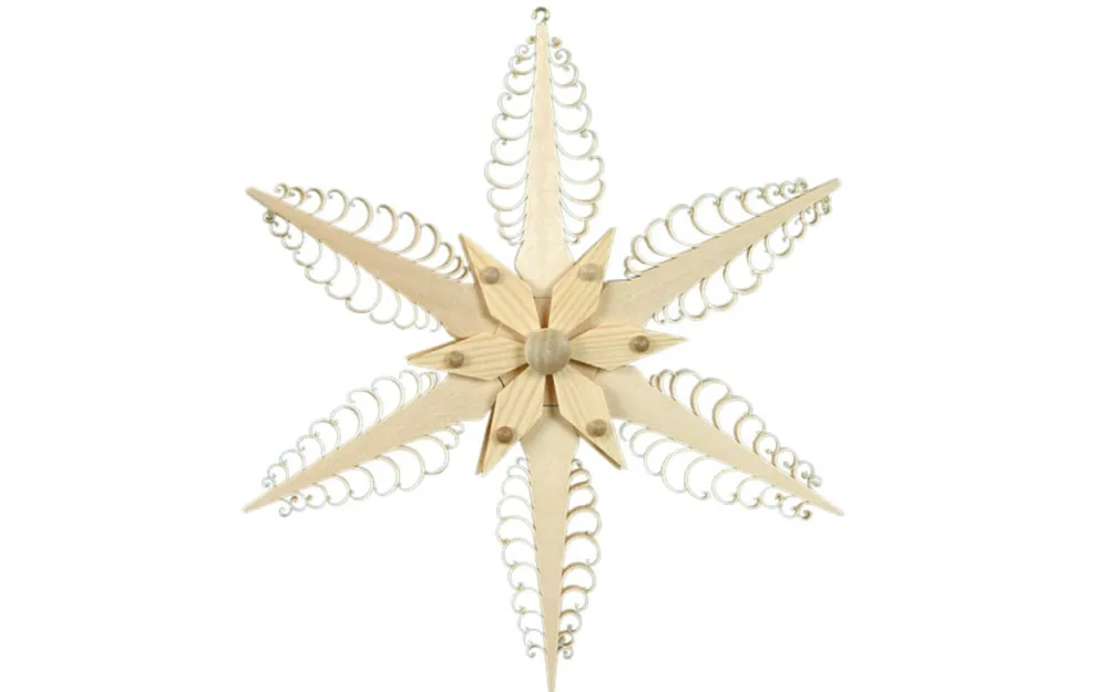 Martina Rudolph Fensterdeko Weihnachten*Fensterschmuck Holzstern, Durchmesser 19 cm von
