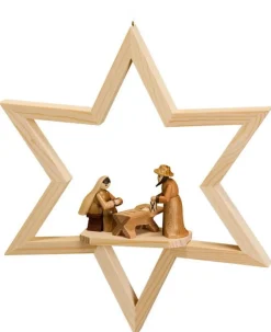 Robbi Weber Fensterdeko Weihnachten*Fensterschmuck Stern mit Christi Geburt von