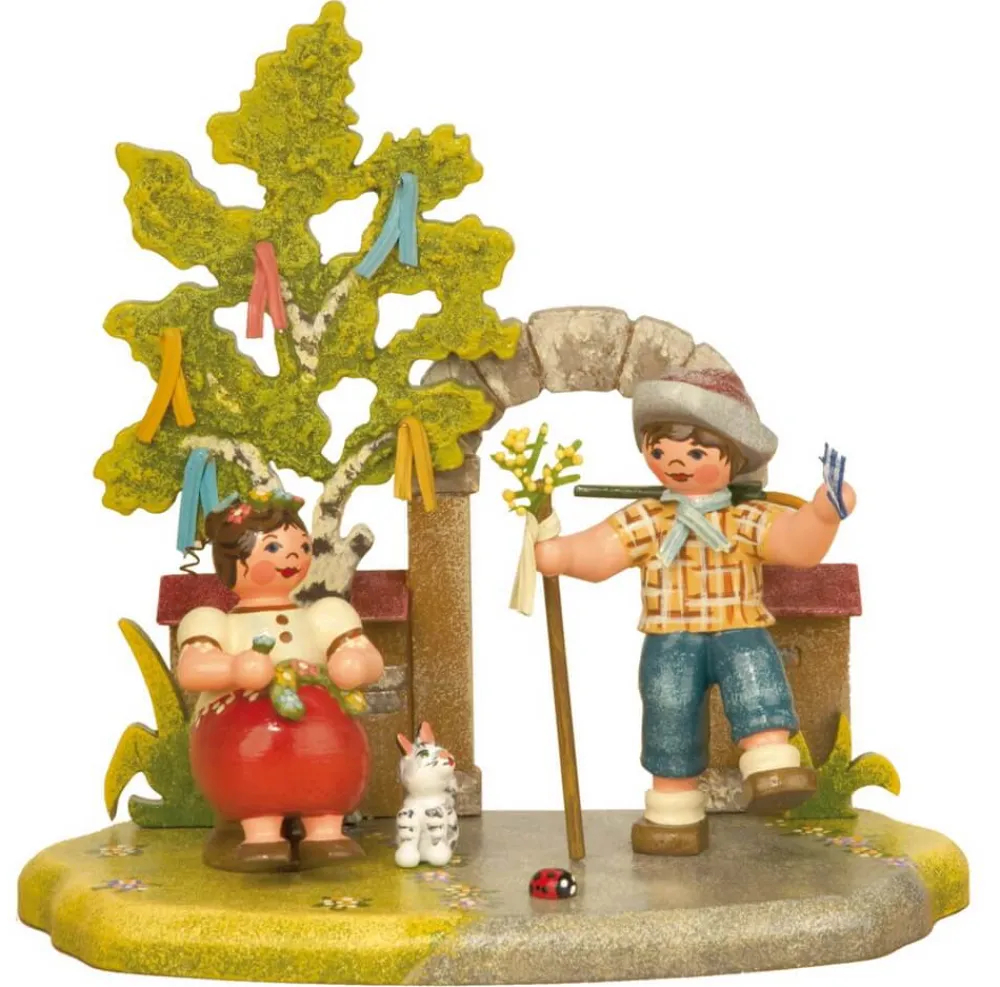Hubrig Volkskunst Neuheiten | Holzfiguren & Dekofiguren*Figur Jahreszeiten - Frühling, 13 cm, von