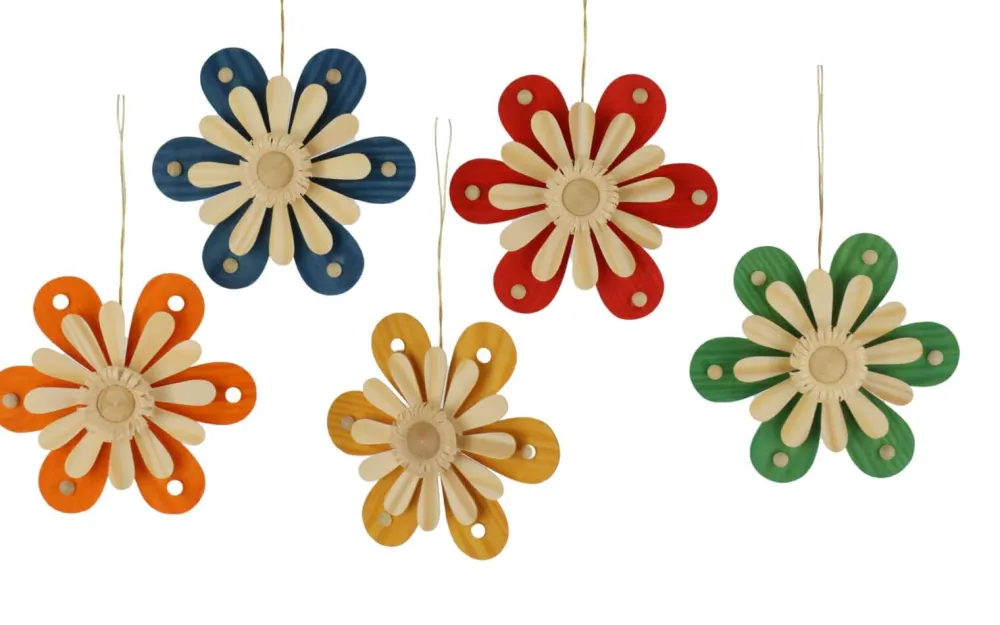 Martina Rudolph Frühlingsdeko*Frühlingsblüten zum Hängen, 5 Stück von
