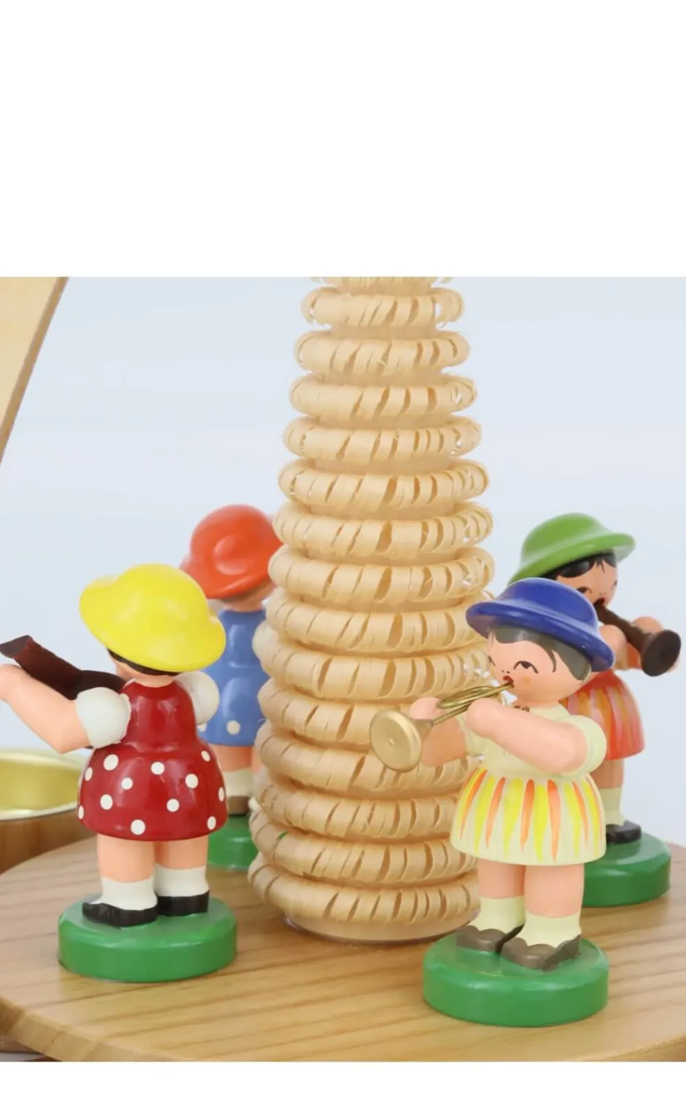 Figurenland Uhlig GmbH Osterpyramide & Osterkerzenhalter*Frühlingspyramide mit 4 Blumenmädchen, 27 cm von