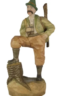 Schnitzkunst aus dem Erzgebirge Holzschnitzereien*Förster, und geschnitzt, 26 cm von