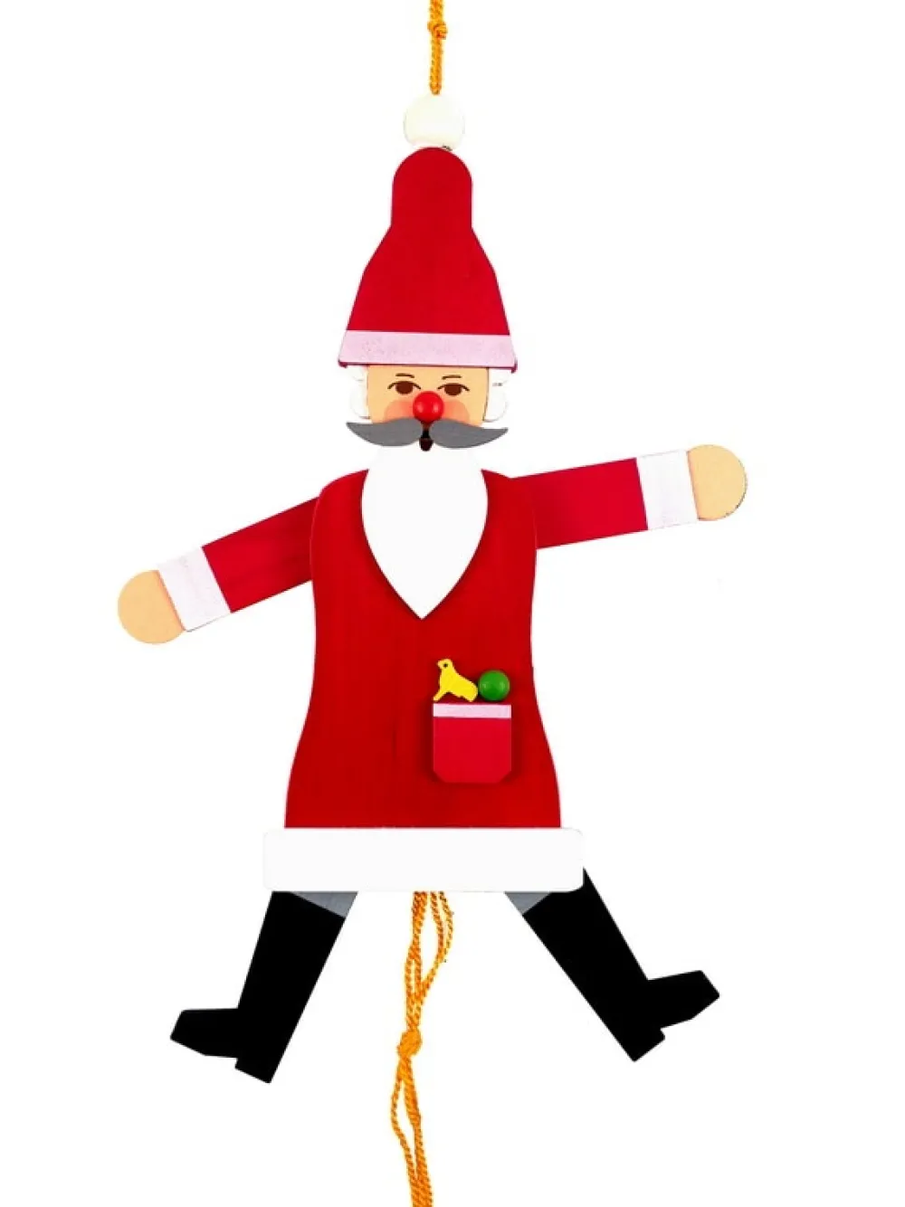 Spielwarenmacher Günther Holzspielzeug*Hampelmann Weihnachtsmann, 27 cm, von