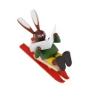 holz.kunst Stephan Kaden Osterhasen*Hase mit Ski im Liegestuhl von Stephan Kaden