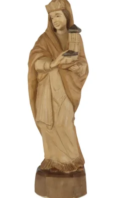Schnitzkunst aus dem Erzgebirge Holzschnitzereien*Heilige Barbara, geschnitzt, 25 cm von