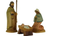 Schnitzkunst aus dem Erzgebirge Auslaufartikel | Holzschnitzereien*Heilige Familie, 3-teilig, , geschnitzt, 12 cm von