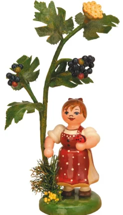 Hubrig Volkskunst Blumenmädchen*Herbstkind mit Holunder von
