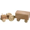 Robbi Weber Holzauto*Holzauto - Traktor mit Kofferanhänger, von