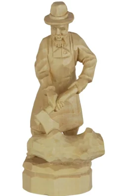 Schnitzkunst aus dem Erzgebirge Holzschnitzereien*Holzfäller, geschnitzt, 16 cm, von