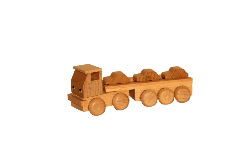 Holzspielwaren Ebert Holzauto*Holzspielzeug Autotransporter, von Ebert GmbH