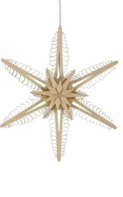 Martina Rudolph Fensterdeko Weihnachten*Holzstern, Durchmesser 32 cm, elektrisch beleuchtet von