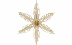 Martina Rudolph Fensterdeko Weihnachten*Holzstern, elektrisch beleuchtet, Durchmesser 24 cm von