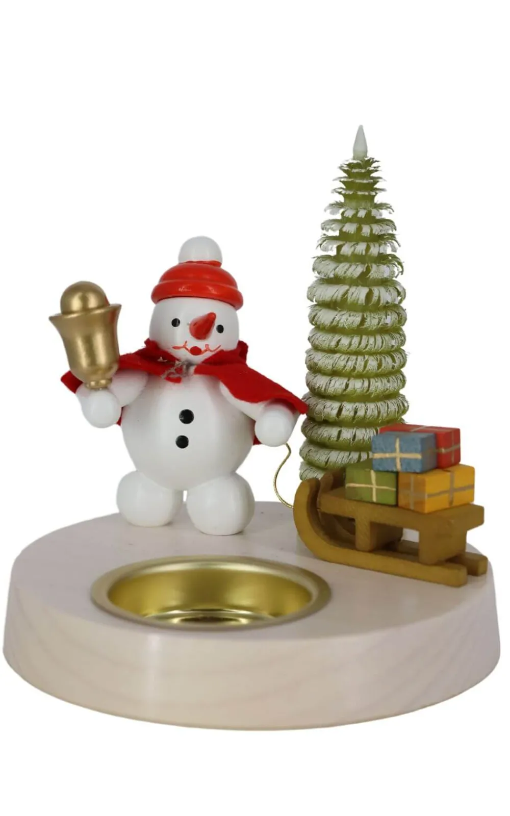 Zenker Neuheiten | Kerzenhalter Weihnachten*Kerzenhakter für Teelichte Schneemann mit Geschenken, 10 cm von Ralf