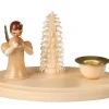 Albin Preißler Kerzenhalter Weihnachten*Kerzenhalter Engel mit Flöte, , 11 cm von