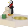 Zenker Kerzenhalter Weihnachten*Kerzenhalter für Teelichter Pinguin mit Schneemann, 6 cm von Ralf