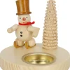 Zenker Kerzenhalter Weihnachten*Kerzenhalter für Teelichte mit Schneemann auf Schlittschuhen, 10 cm von Ralf