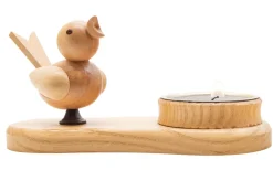 Spielwarenmacher Günther Kerzenhalter Weihnachten*Kerzenhalter für Teelichte mit Vogel, von