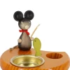 Zenker Neuheiten | Kerzenhalter Weihnachten*Kerzenhalter für Teelichte Maus mit Angel, , 6 cm von Ralf