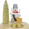 Zenker Kerzenhalter Weihnachten*Kerzenhalter für Teelichte mit Schneemann, Schippe und Besen von Ralf