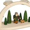 Seiffener Volkskunst eG Kerzenhalter Weihnachten*Kerzenhalter für Teelichte mit Waldmotiv von
