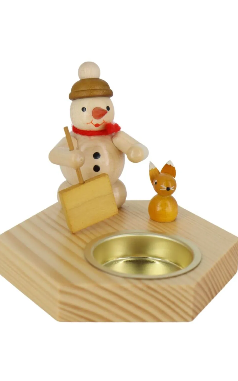 Zenker Kerzenhalter Weihnachten*Kerzenhalter für Teelichte Schneemann mit Schieber, von Ralf