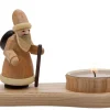 Spielwarenmacher Günther Kerzenhalter Weihnachten*Kerzenhalter für Teelichte Weihnachtsmann, , 8 cm von