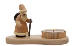 Spielwarenmacher Günther Kerzenhalter Weihnachten*Kerzenhalter für Teelichte Weihnachtsmann, , 8 cm von
