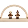 SEIFFENcom by Nestler GmbH Kerzenhalter Weihnachten | Schwibbogen*Kerzenhalter Minischwibbogen mit Striezelkindern von SEIFFEN.COM