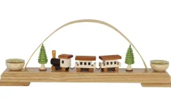 Knuth Neuber Neuheiten*Kerzenhalter Minischwibbogen mit Eisenbahn, , 27 cm,