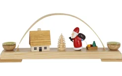 Knuth Neuber Neuheiten*Kerzenhalter Minischwibbogen mit Weihnachtsmann von