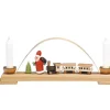 Knuth Neuber Neuheiten*Kerzenhalter Minischwibbogen mit Weihnachtsmann und Eisenbahn von