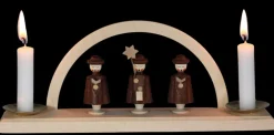 SEIFFENcom by Nestler GmbH Neuheiten | Kerzenhalter Weihnachten*Kerzenhalter Minischwibbogen mit Kurrende von SEIFFEN.COM
