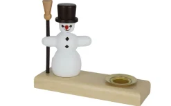 Spielwarenmacher Günther Neuheiten*Kerzenhalter mit Schneemann, 9 cm von