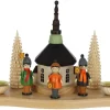Knuth Neuber Kerzenhalter Weihnachten*Kerzenhalter mit Seiffener Kirche und Laternenkindern von