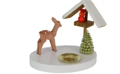 Zenker Kerzenhalter Weihnachten*Kerzenhalter Reh mit Vogelhaus, , 8 cm von Ralf