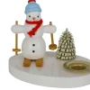 Zenker Neuheiten | Kerzenhalter Weihnachten*Kerzenhalter Schneemann mit Schneeschuhen, , 8 cm von Ralf