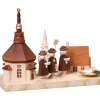 Thomas Preißler Kerzenhalter Weihnachten*Kerzenhalter Seiffener Dorf, 13 cm von