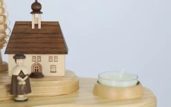 Müller Kleinkunst Kerzenhalter Weihnachten*Kerzenhalter Seiffener Dorf, 16 cm von