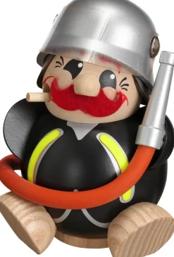 Seiffener Volkskunst eG Räuchermännchen*Kugelräuchermännchen Feuerwehrmann von