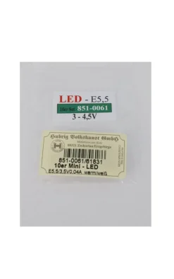 Hubrig Volkskunst Elektrische Beleuchtung*LED - Ersatzlämpchen für Markthäuser und Laternen, 10 Stück von