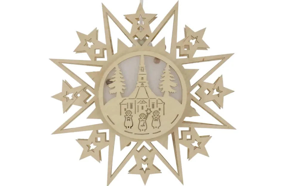SEIFFENcom by Nestler GmbH Fensterdeko Weihnachten*LED Fensterbild Seiffener Kirche von SEIFFEN.COM