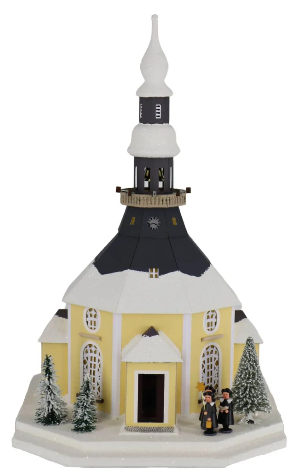Birgit Uhlig Neuheiten | Lichterhaus*LED Lichterhaus Seiffener Kirche mit beleuchtetem Weihnachtsbaum, 43 cm von